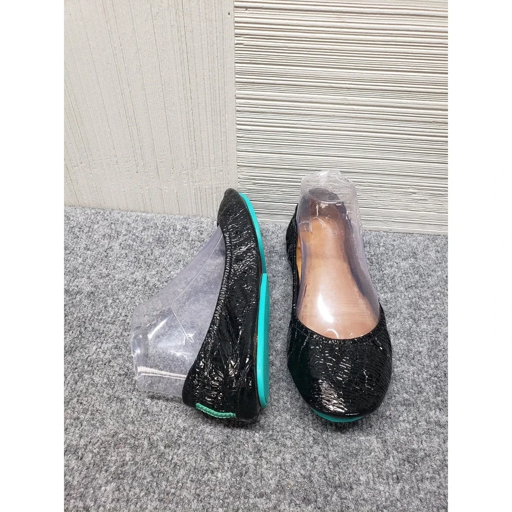 Tieks By Gavrieli Women Flat Ballet 8 Obsidian Black Patent Slip On Comfort Shoe